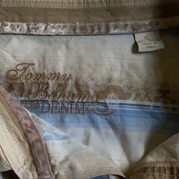 Tommy Bahama Denim Collection Striped Casual Shirt - Picture 8 of 8